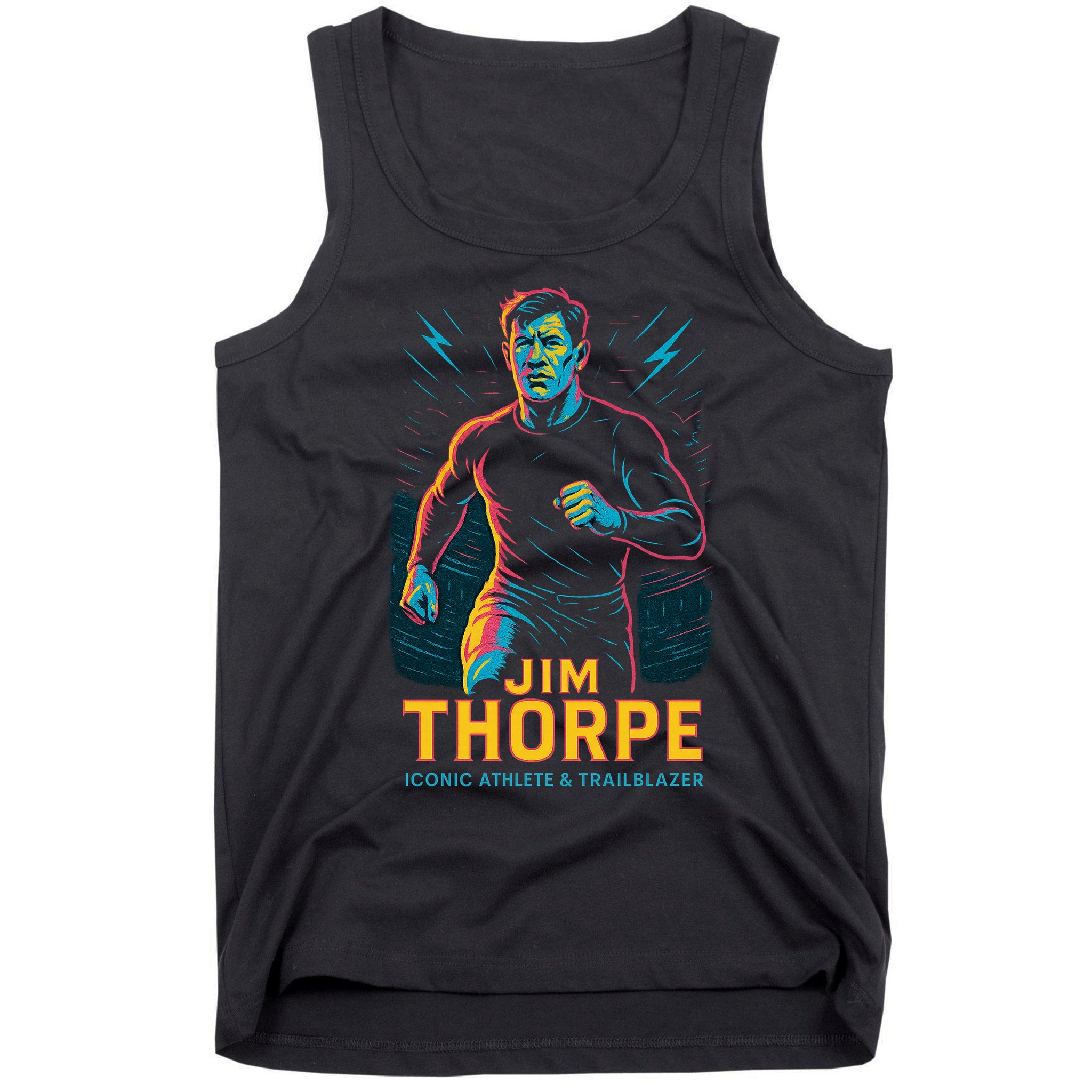 Jim Thorpe Neon Iconic Athlete Tank Top