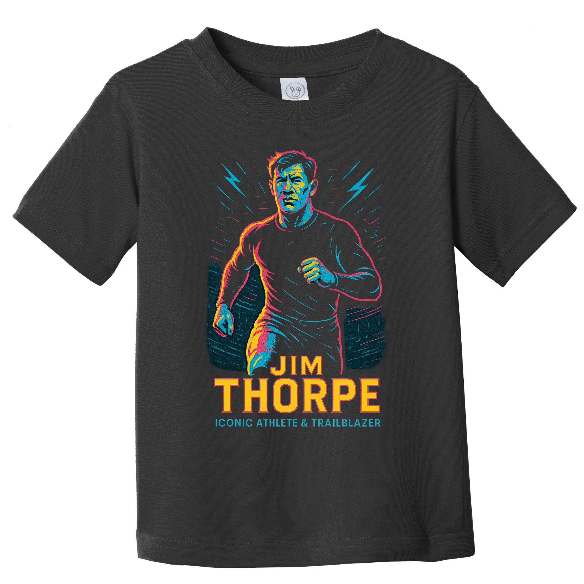 Jim Thorpe Neon Iconic Athlete Toddler T-Shirt