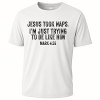 Jesus Took Naps Mark 438 Christian Funny Faith Cooling Performance Crew T-Shirt