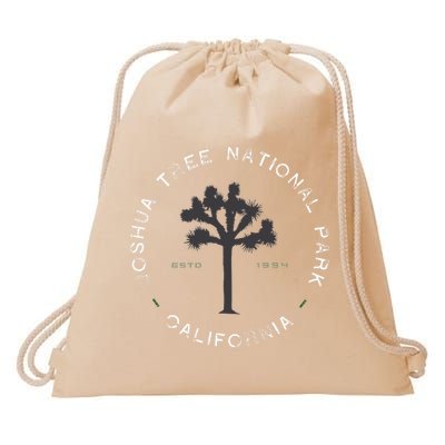 Joshua Tree National Park Retro Vintage Graphic Drawstring Bag