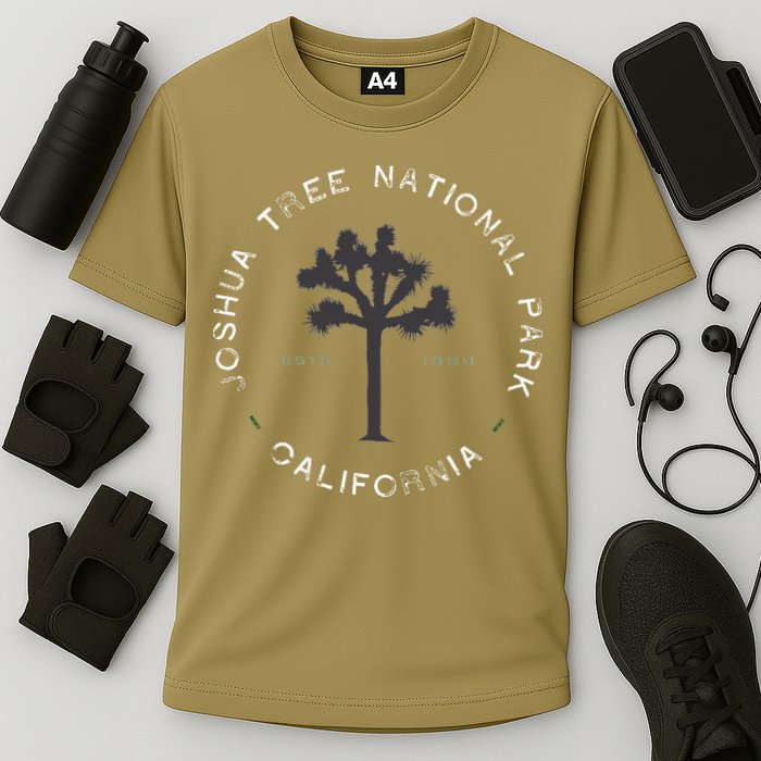 Joshua Tree National Park Retro Vintage Graphic Performance Shirt