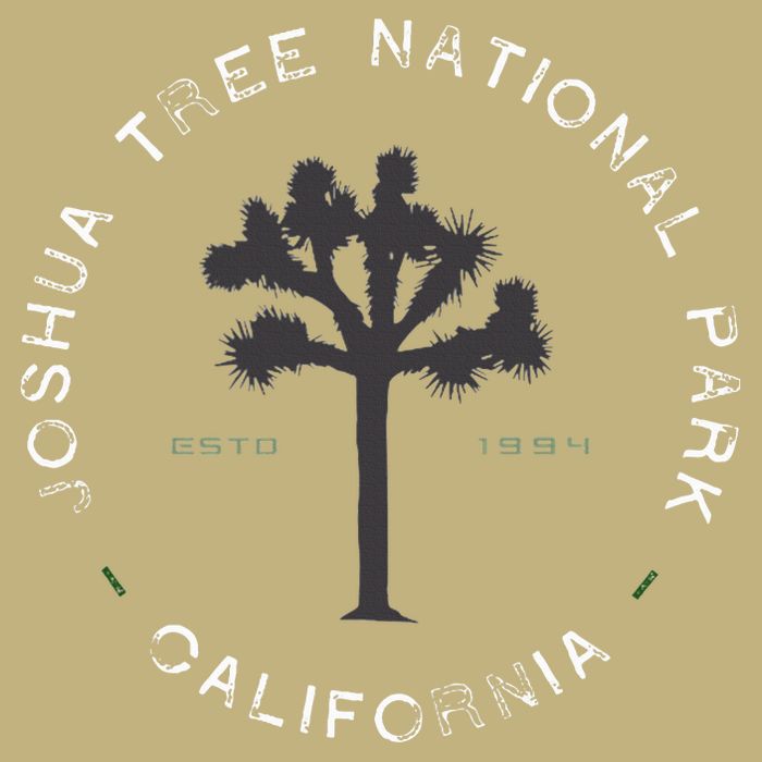 Joshua Tree National Park Retro Vintage Graphic Button