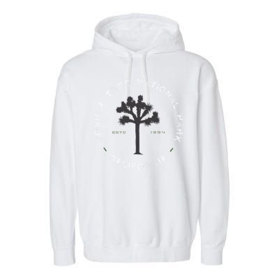 Joshua Tree National Park Retro Vintage Graphic Garment-Dyed Fleece Hoodie