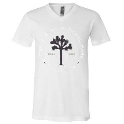 Joshua Tree National Park Retro Vintage Graphic V-Neck T-Shirt