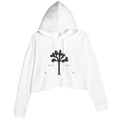 Joshua Tree National Park Retro Vintage Graphic Crop Fleece Hoodie