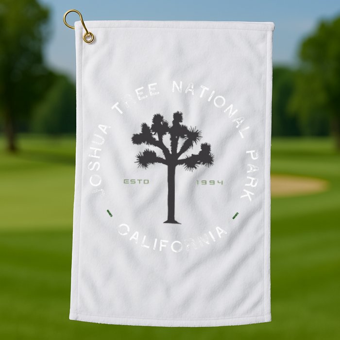 Joshua Tree National Park Retro Vintage Graphic Golf Towel