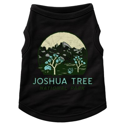 Joshua Tree National Park Vintage Mountains And Trees Sketch Gift Doggie Tank