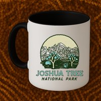 Joshua Tree National Park Vintage Mountains And Trees Sketch Gift Mug