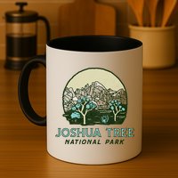 Joshua Tree National Park Vintage Mountains And Trees Sketch Gift Mug
