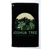 Joshua Tree National Park Vintage Mountains And Trees Sketch Gift Golf Towel