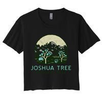 Joshua Tree National Park Vintage Mountains And Trees Sketch Gift Crop Top