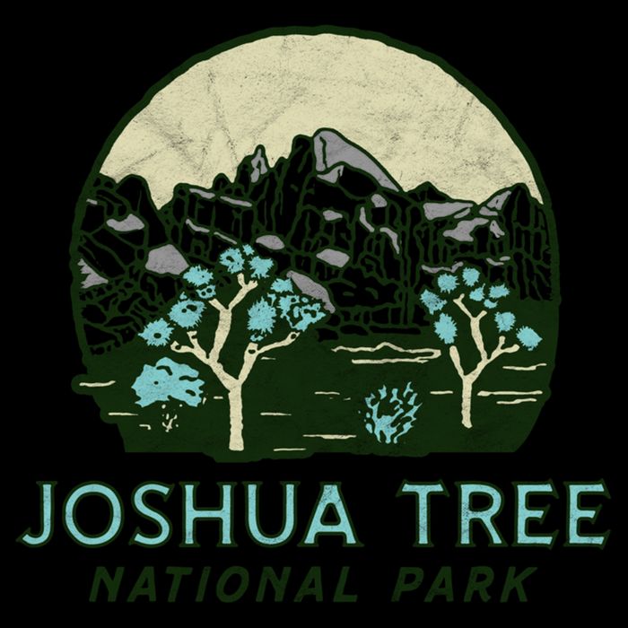 Joshua Tree National Park Vintage Mountains And Trees Sketch Gift Crop Top
