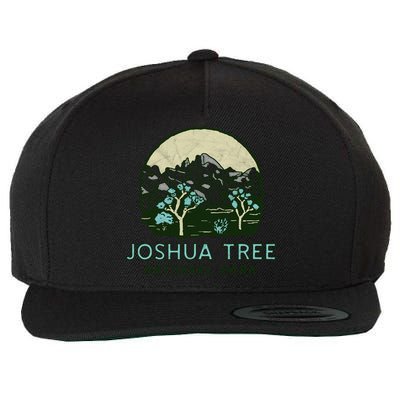 Joshua Tree National Park Vintage Mountains And Trees Sketch Gift Wool Snapback Cap