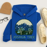 Joshua Tree National Park Vintage Mountains And Trees Sketch Gift Hoodie