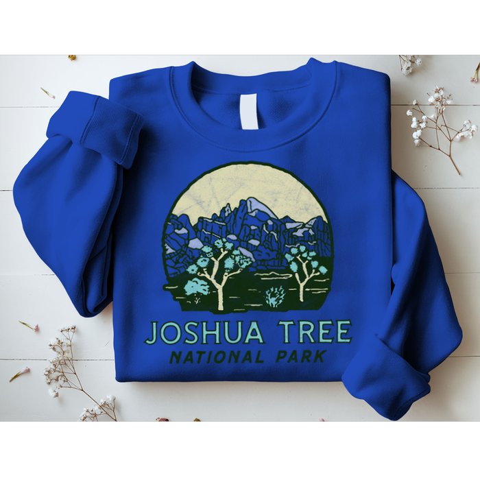 Joshua Tree National Park Vintage Mountains And Trees Sketch Gift Sweatshirt