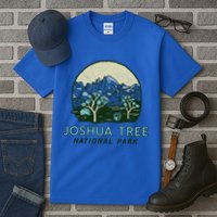 Joshua Tree National Park Vintage Mountains And Trees Sketch Gift Tall T-Shirt