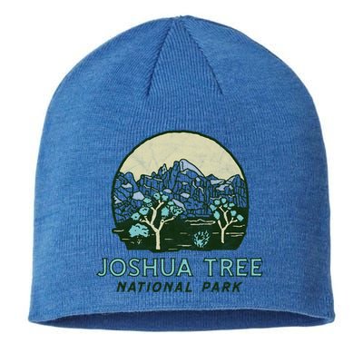 Joshua Tree National Park Vintage Mountains And Trees Sketch Gift Sustainable Beanie