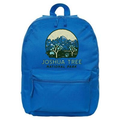 Joshua Tree National Park Vintage Mountains And Trees Sketch Gift 16 in Basic Backpack