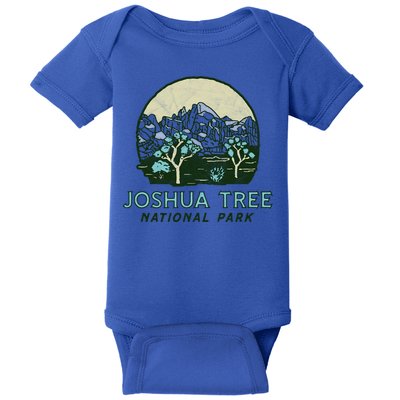 Joshua Tree National Park Vintage Mountains And Trees Sketch Gift Baby Bodysuit