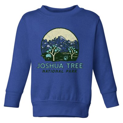 Joshua Tree National Park Vintage Mountains And Trees Sketch Gift Toddler Sweatshirt