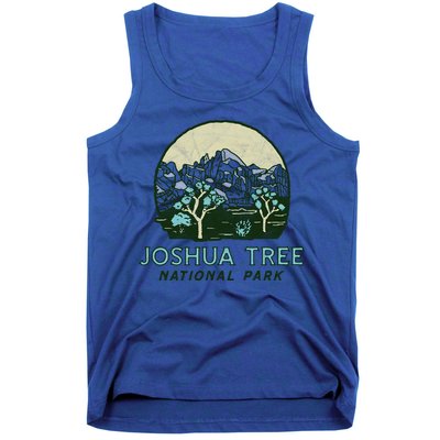 Joshua Tree National Park Vintage Mountains And Trees Sketch Gift Tank Top
