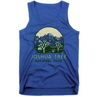 Joshua Tree National Park Vintage Mountains And Trees Sketch Gift Tank Top