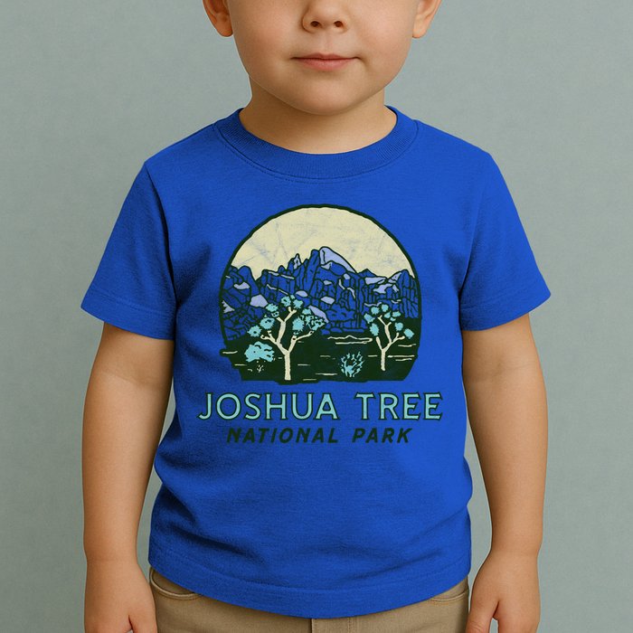 Joshua Tree National Park Vintage Mountains And Trees Sketch Gift Toddler T-Shirt