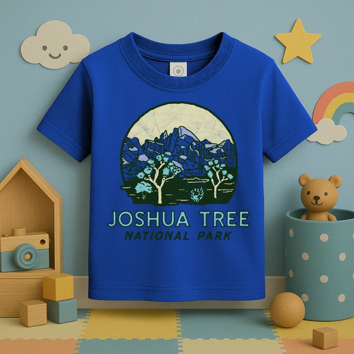 Joshua Tree National Park Vintage Mountains And Trees Sketch Gift Toddler T-Shirt