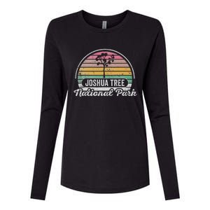 Joshua Tree National Park Retro Sunset Design Womens Cotton Relaxed Long Sleeve T-Shirt