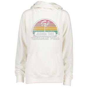 Joshua Tree National Park Retro Sunset Design Womens Funnel Neck Pullover Hood