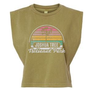 Joshua Tree National Park Retro Sunset Design Garment-Dyed Women's Muscle Tee