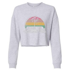 Joshua Tree National Park Retro Sunset Design Cropped Pullover Crew