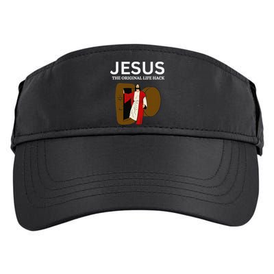 Jesus The Original Life Hack Funny Christian Easter Adult Drive Performance Visor