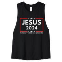 Jesus The Only Hope For America 2024 Women's Racerback Cropped Tank