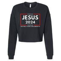 Jesus The Only Hope For America 2024 Cropped Pullover Crew