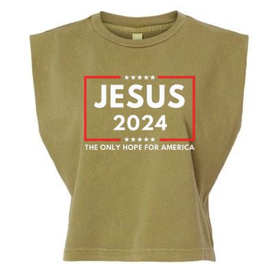 Jesus The Only Hope For America 2024 Garment-Dyed Women's Muscle Tee