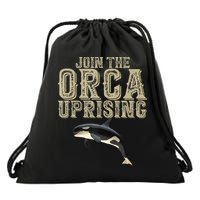 Join The Orca Uprising Drawstring Bag