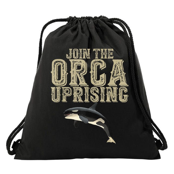Join The Orca Uprising Drawstring Bag