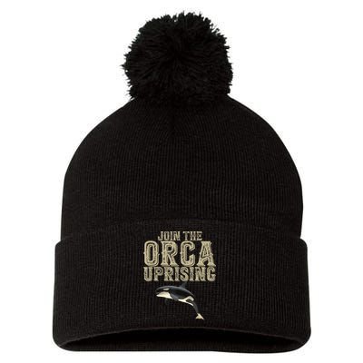 Join The Orca Uprising Pom Pom 12in Knit Beanie