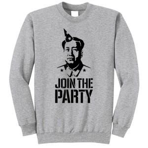 Join The Party Mao Zedong Funny China Communist Chinese Puns Tall Sweatshirt