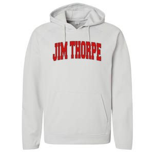 Jim Thorpe Pa Pennsylvania Varsity Style Usa Performance Fleece Hoodie