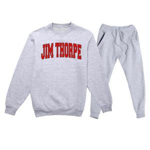 Jim Thorpe Pa Pennsylvania Varsity Style Usa Premium Crewneck Sweatsuit Set