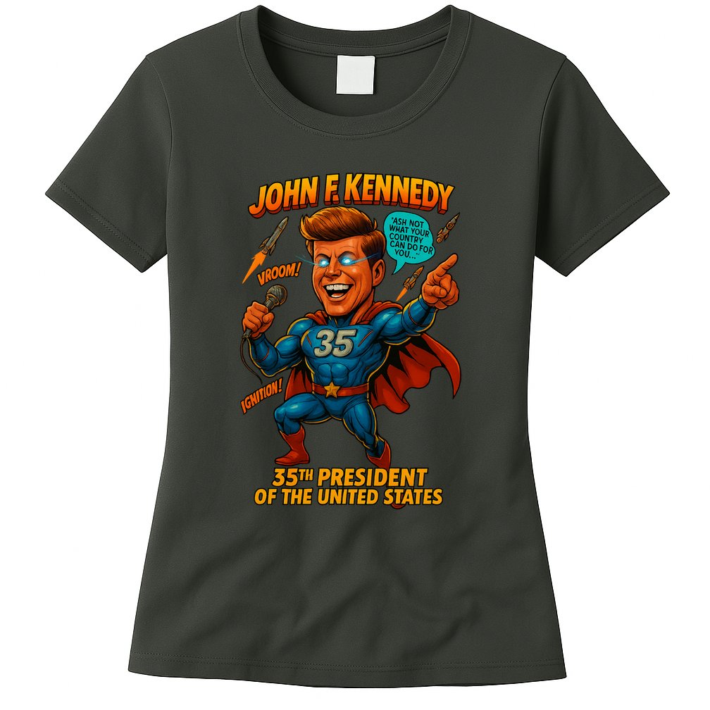 JFK The Presidential Chronicles Womens T-Shirt