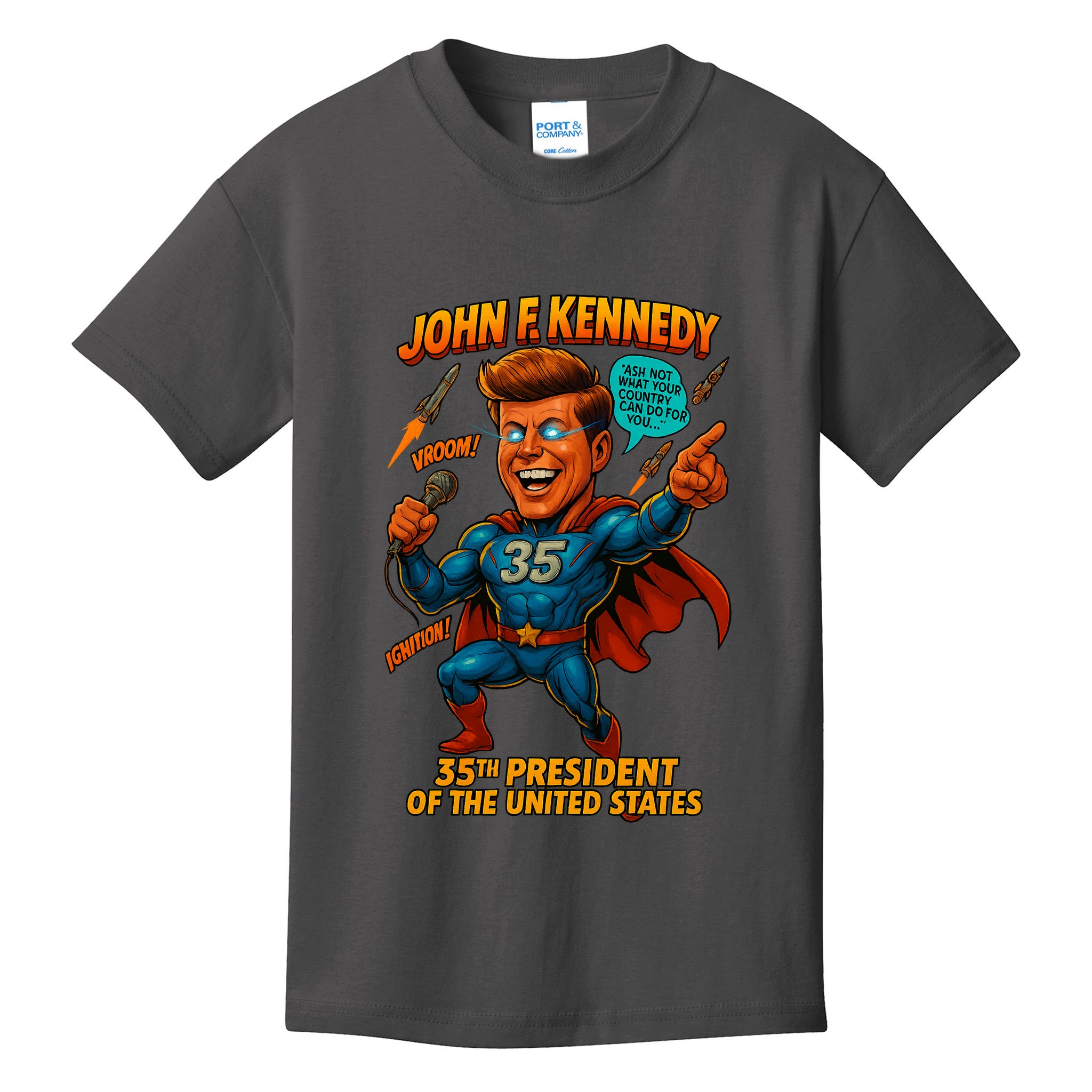 JFK The Presidential Chronicles Kids T-Shirt