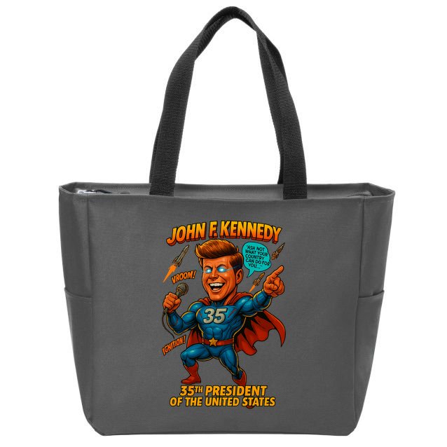 JFK The Presidential Chronicles Zip Tote Bag