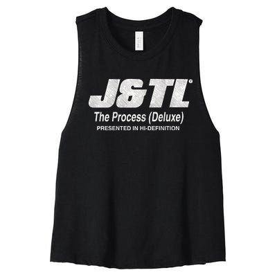 J&Tl The Process Deluxe Presented In Hidefinition Women's Racerback Cropped Tank