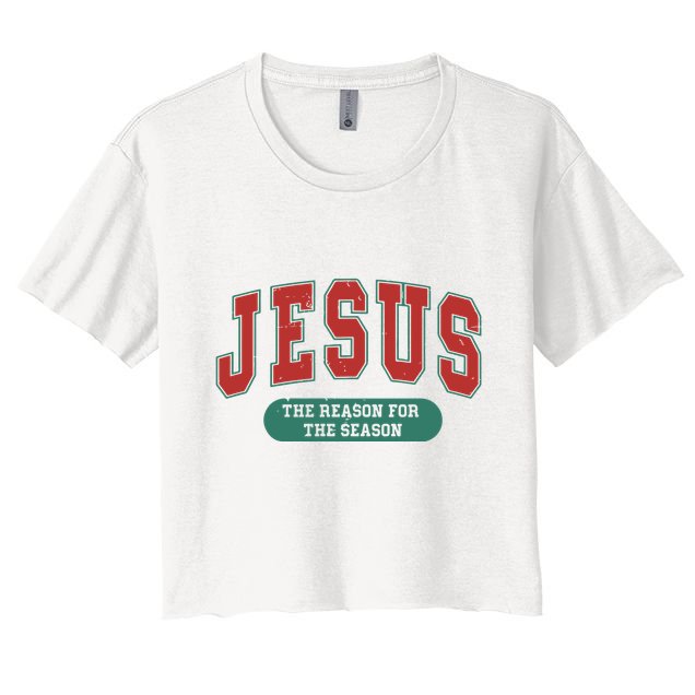 Jesus The Reason For The Season Faith Christmas Merry Christmas Crop Top
