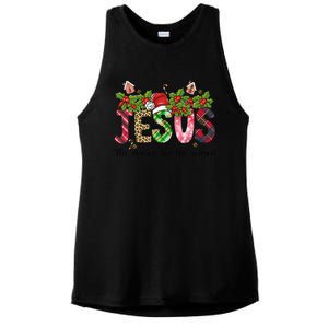 Jesus The Reason For The Season Christian Christmas God  Ladies PosiCharge Tri-Blend Wicking Tank