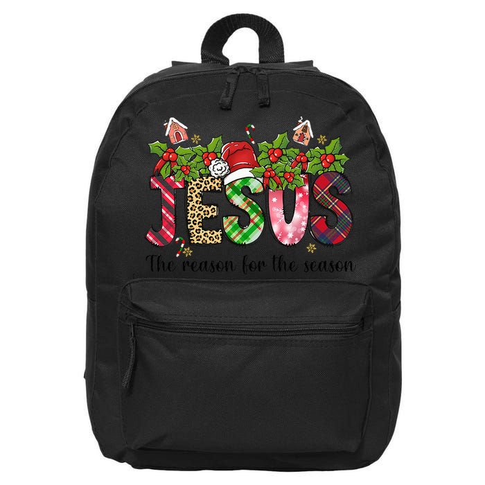 Jesus The Reason For The Season Christian Christmas God  16 in Basic Backpack