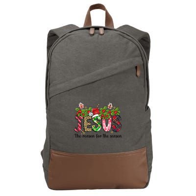 Jesus The Reason For The Season Christian Christmas God  Cotton Canvas Backpack